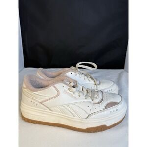 Reebok Club C Extra Casual Shoes Womens 5 White Pale Pink Platform 12851 Sneaker